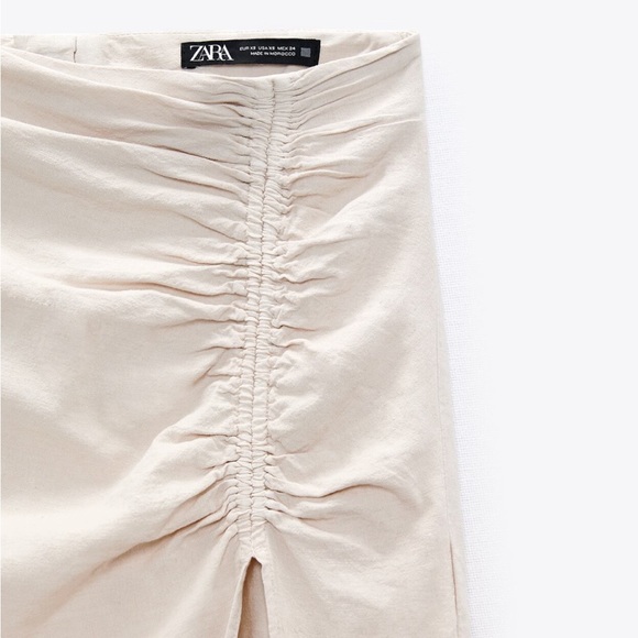 NWT Zara Drape Linen Blend skirt - Picture 4 of 6